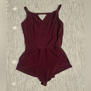 Aqua Green for Target Women's Purple Romper Swimsuit size L